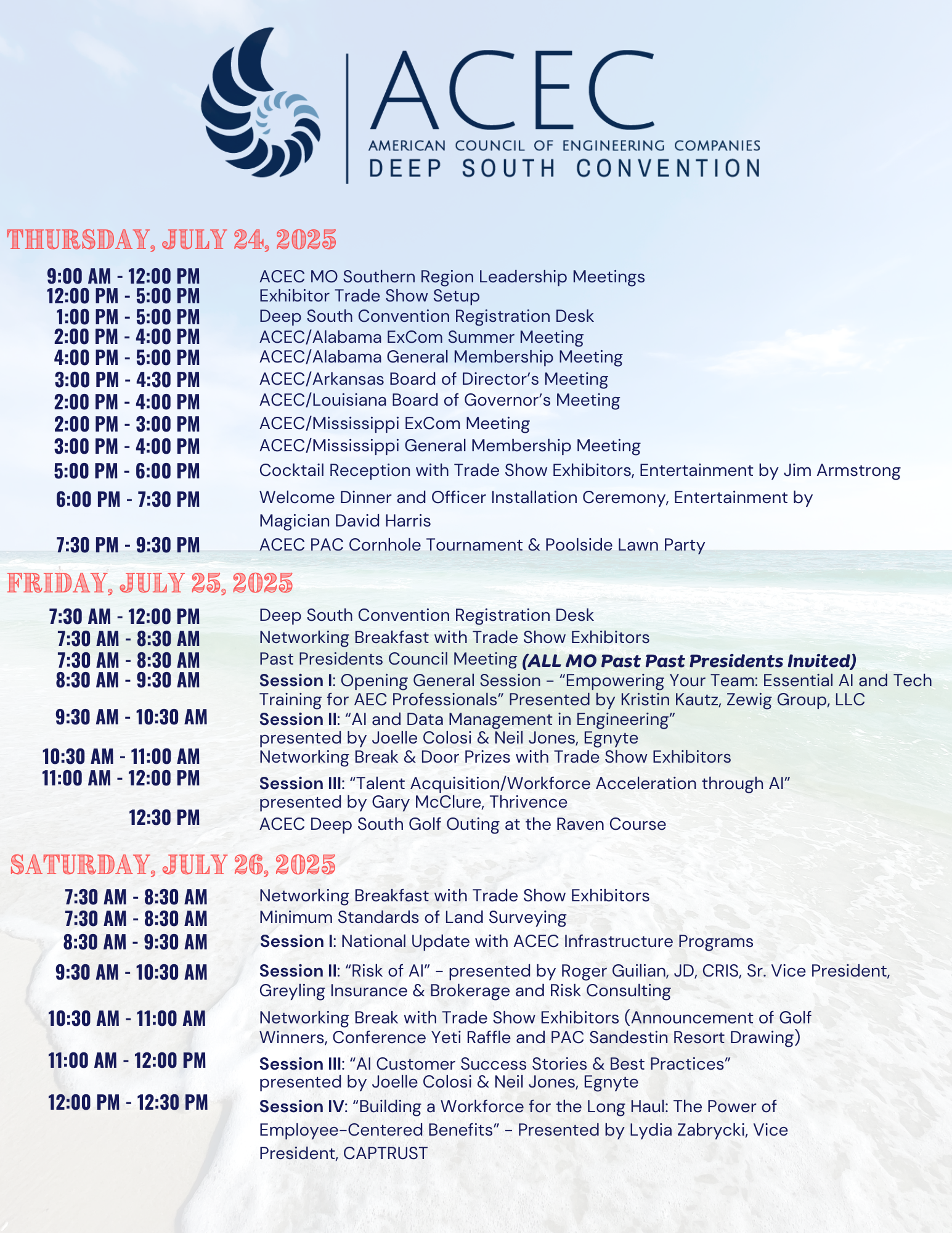 Deep South Agenda 2025